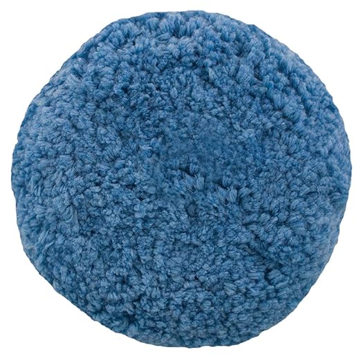 9"/229mm Cutting Pad - Super Soft-Cut Blue Blended Wool - Double-Sided Screw-On